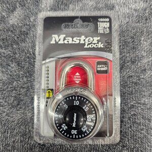 Master Lock 1500D Locker Lock Combination Anti-Shim Padlock Black NEW!